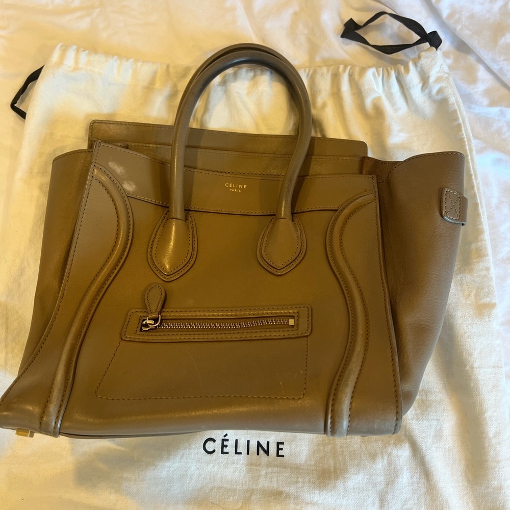 Celine Mini Luggage Camel Smooth Calf skin